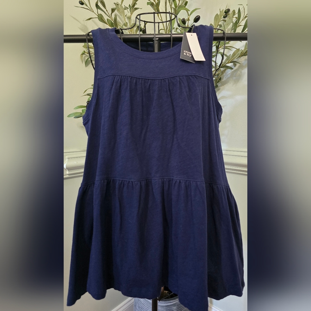 Crown & Ivy Deep Blue Tank Top